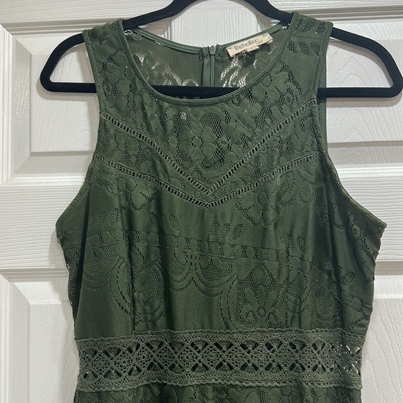 Women’s forest green dress size L - Picture 2 of 6